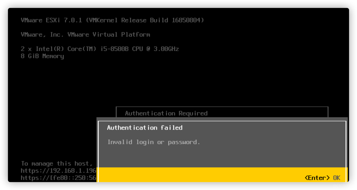 Esxi 远程登录 密码忘记 esxi7.0密码忘记_Esxi 远程登录 密码忘记