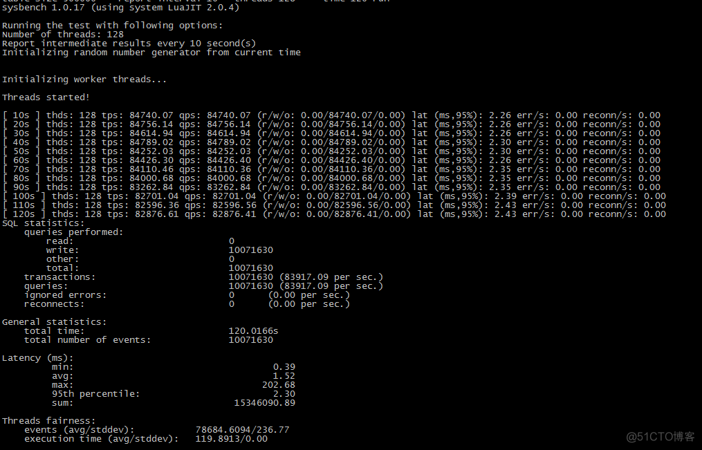 sysbench lua 压测MySQL 使用sysbench测试mysql性能_内存管理_04