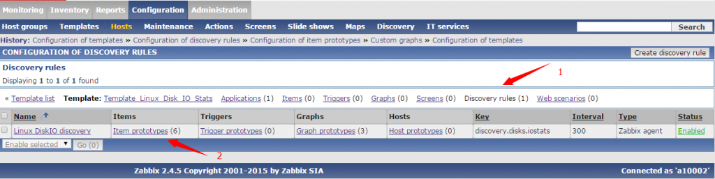 zabbix监控linux主机 zabbix 监控linux磁盘_键值