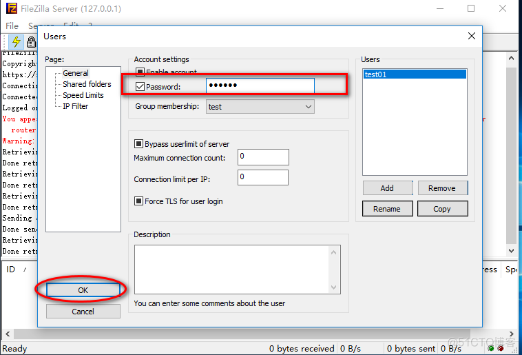 filezilla server CentOS搭建 filezilla server搭建ftp服务器_添加用户_16