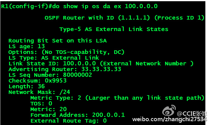 OSPF的forward <wbr>address的全部干货。