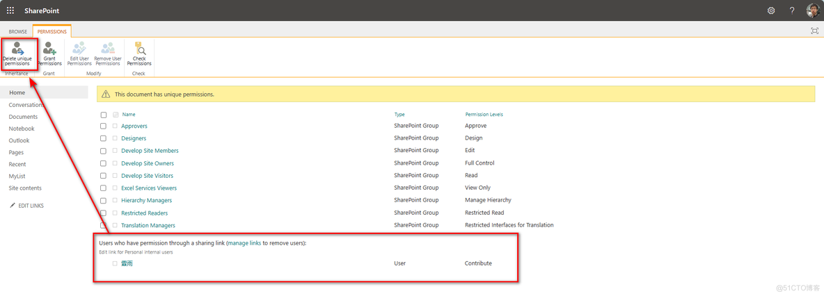 SharePoint Online 查看独立权限的项目_管理工具_07