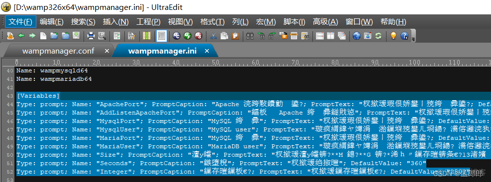 Wampserver 切换中文时无法启动报错处理_软件_03