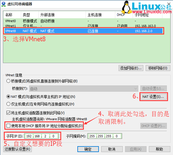 vmvare centos7固定ip地址 centos7设置固定ip地址_子网_03