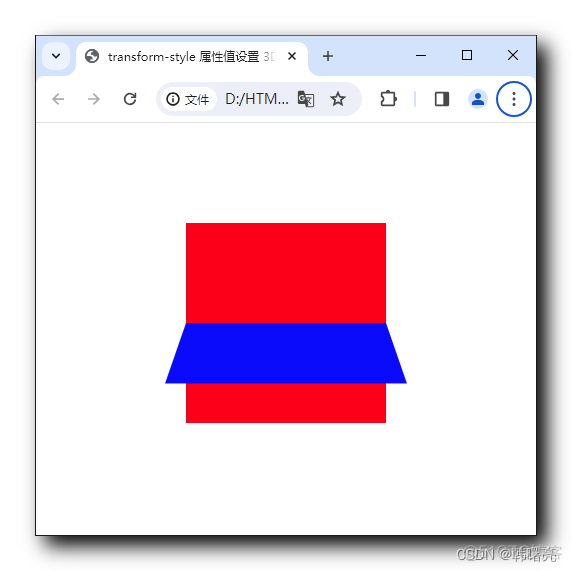 【CSS3】CSS3 3D 转换 ⑤ ( 3D 呈现效果 - transform-style 属性 | transform-style 属性语法 | 设置 透视视图 效果 | 结构伪类选择器 )_前端_03