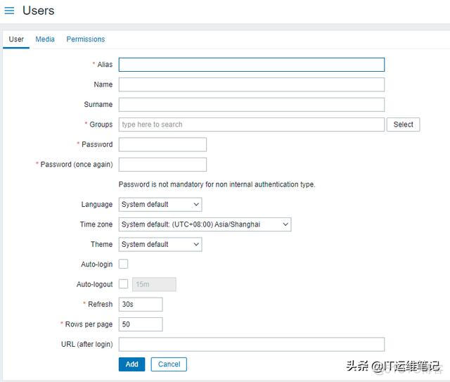 zabbix 创建用户可以是数字吗 zabbix用户权限_用户组_02