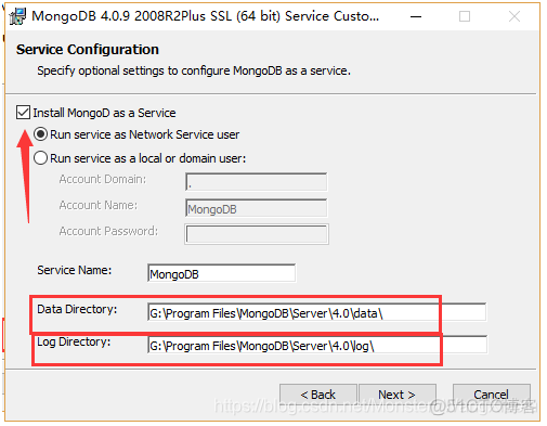 win 安装mongodb并修改密码 windows下安装mongodb_自定义_09