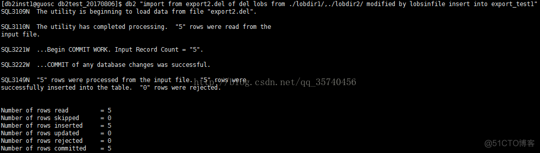 del文件 批量导入DB2 del文件导入数据库db2命令_字段_12