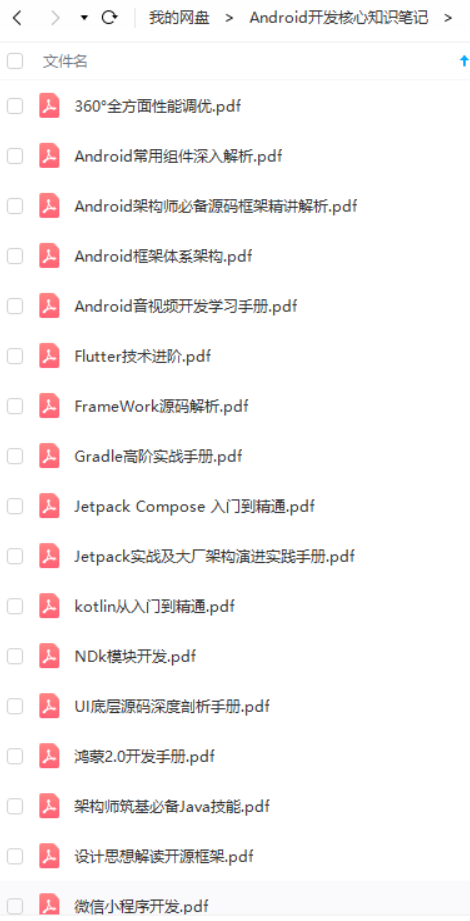 2024年Android移动开发全套资料（从入门到精通）_List_03