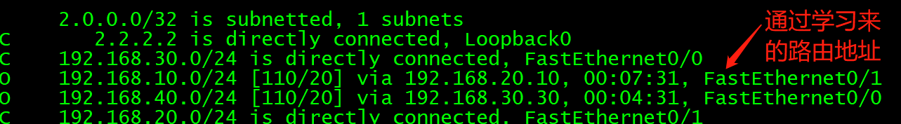 动态路由协议ospf的实现 动态路由ospf协议配置实验_OSPF_07