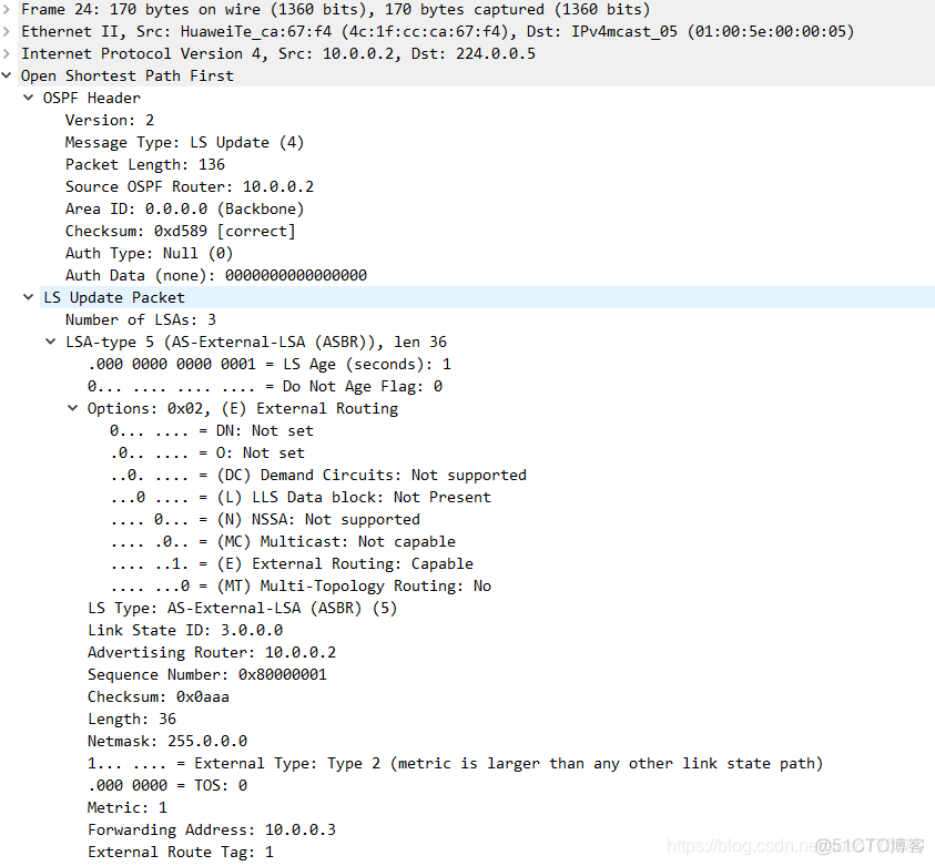 ospf中的lsdb是什么 ospf的lsa类型详解_lsa_10