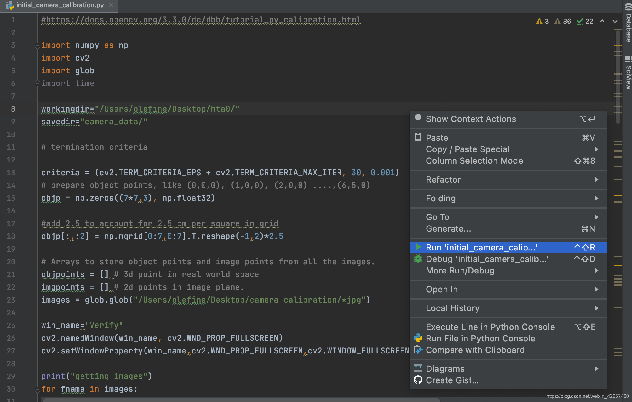 python 使用相机内外参 解算坐标 python 相机标定_OpenCV_07