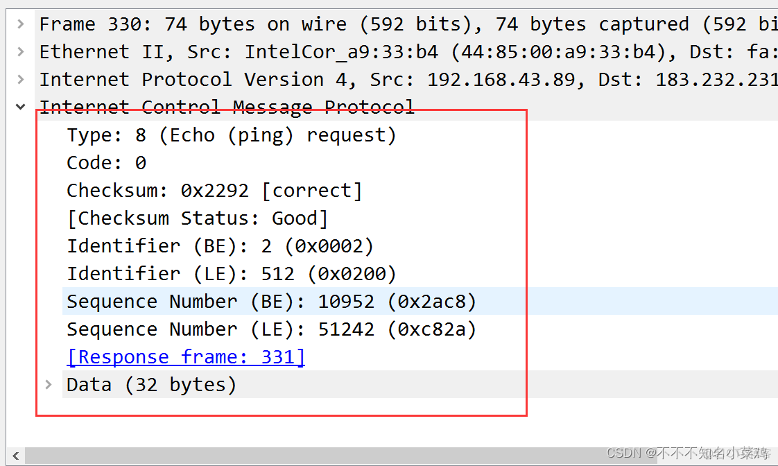 wireshark抓ping包分析no response found wireshark抓包分析ping丢包_IP_10