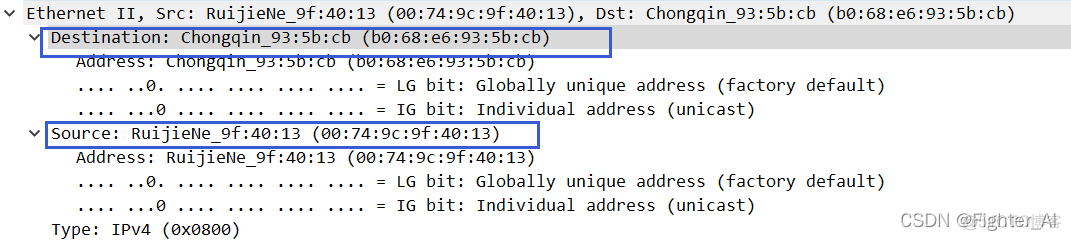 ipconfig给出的MAC地址与Wireshark中抓取的MAC地址 wireshark捕获mac地址_IP_07