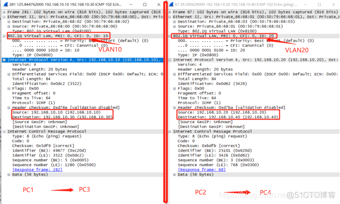 在全网Trunk链路上做VLAN修剪 trunk vlan_抓包_18