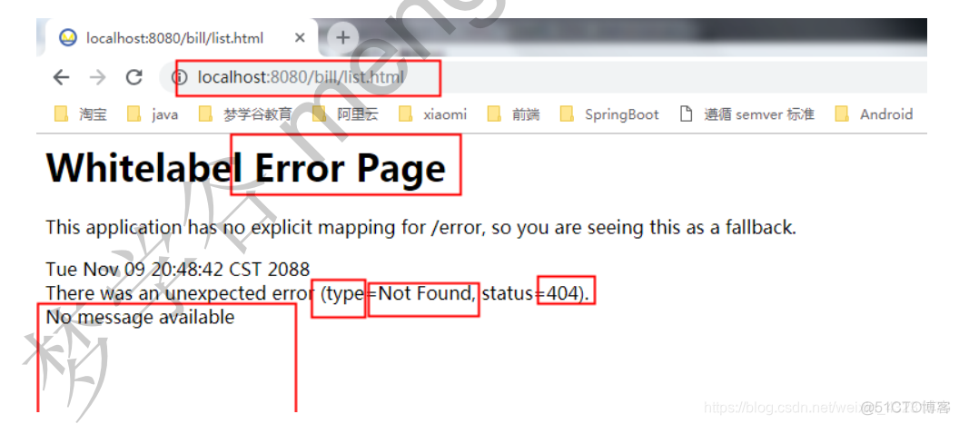 springboot insert 失败结果 springboot error_错误页面