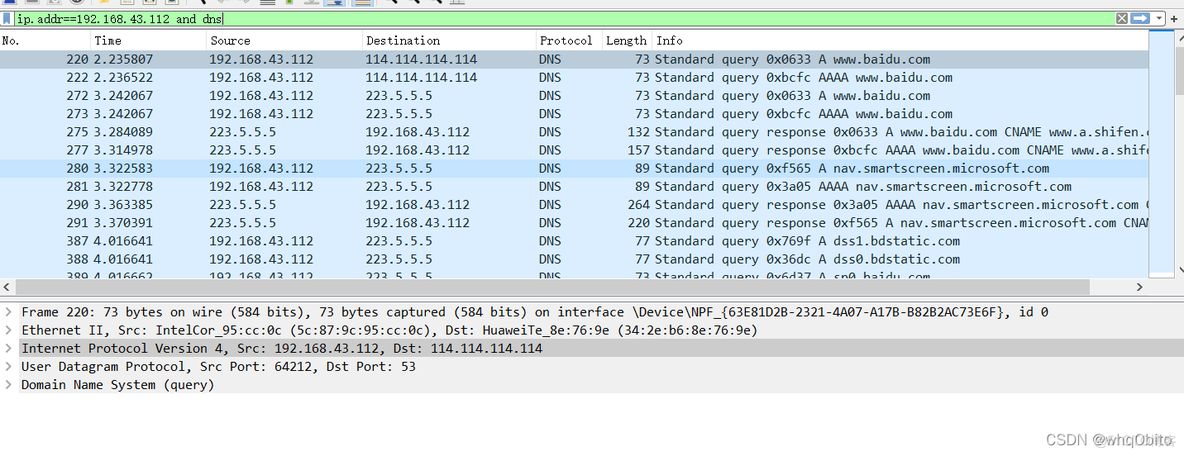 WIRESHARK DNS异常 wireshark dns实验_服务器_05