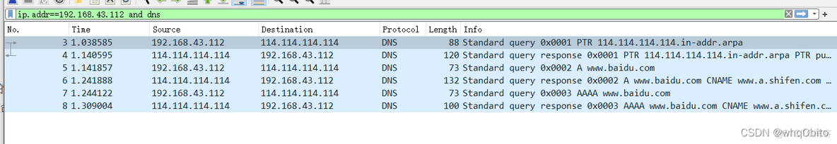 WIRESHARK DNS异常 wireshark dns实验_DNS_10