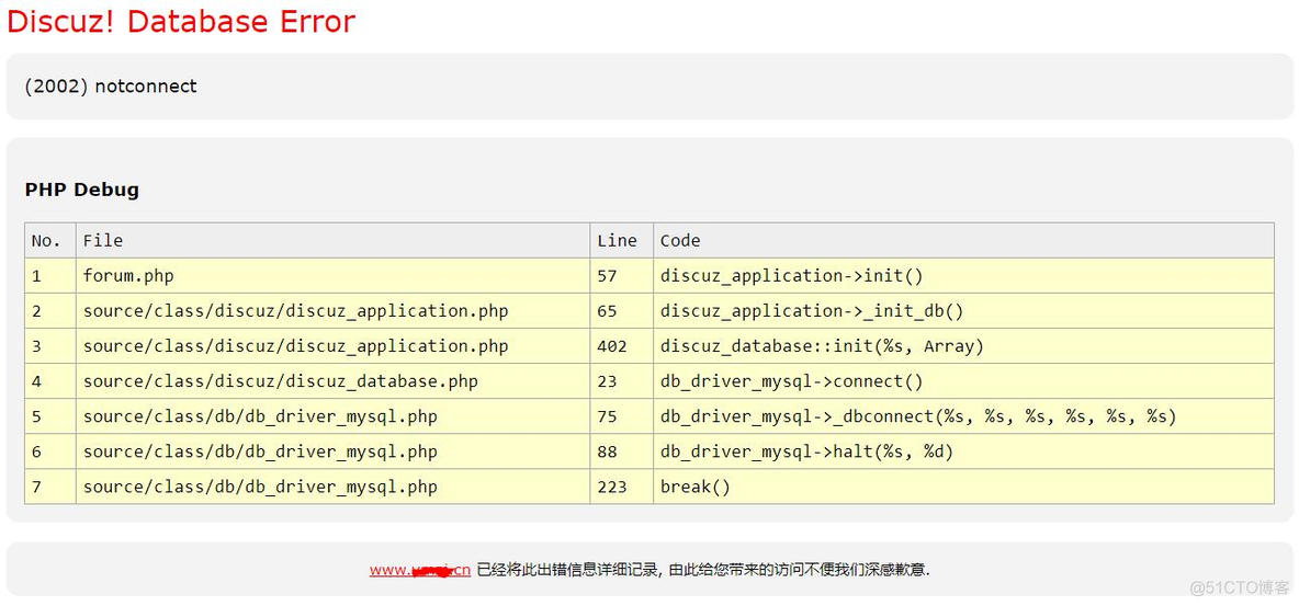 数据库报错empty set 数据库error_discuz mysql data