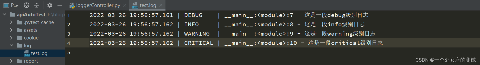 pytest添加运行日志在报告文件中 pytest logging,pytest添加运行日志在报告文件中 pytest logging_接口测试_02,第2张