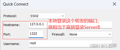 使用ssh隧道连接ES securecrt ssh隧道_端口转发_04