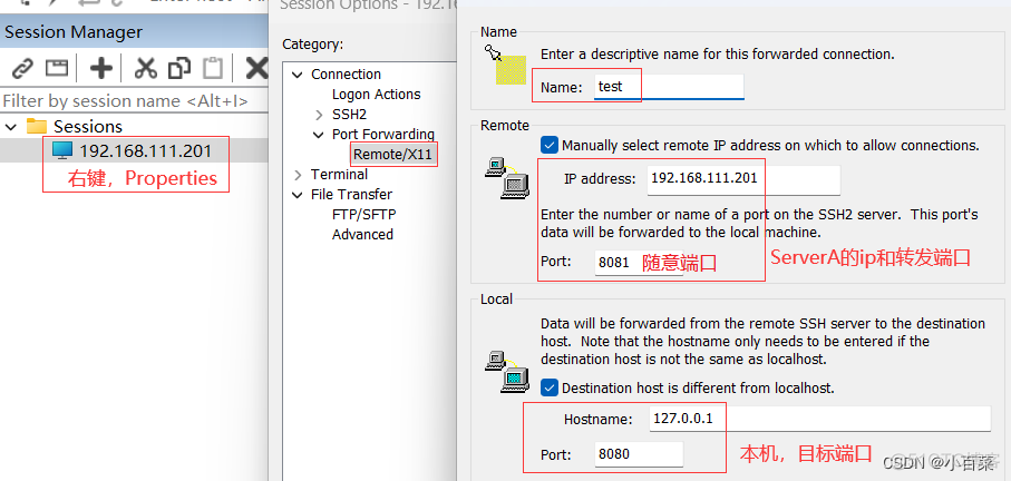 使用ssh隧道连接ES securecrt ssh隧道_端口转发_12