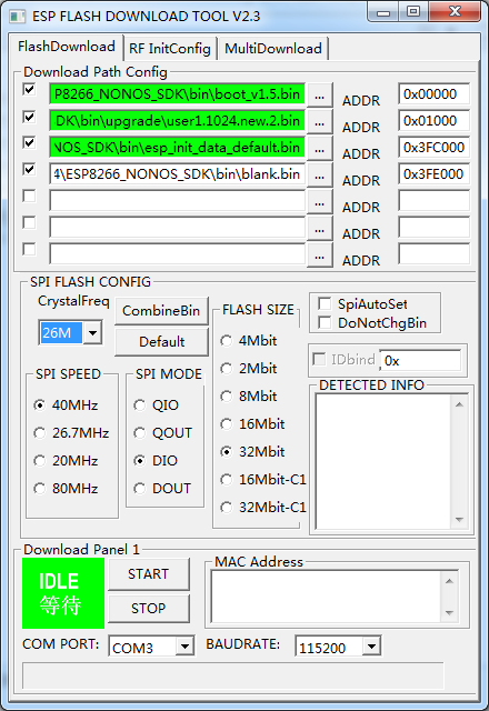 esp8266 sdk下载 esp8266 download tool_ESP_IDE