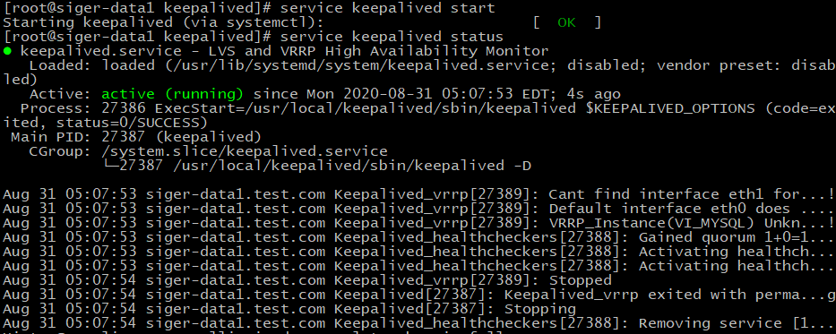 keepalived systemd 启动 keepalived开机自启动_负载均衡_07