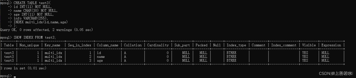 怎么设置索引宽度和长度 索引类型可以设置_mysql_04