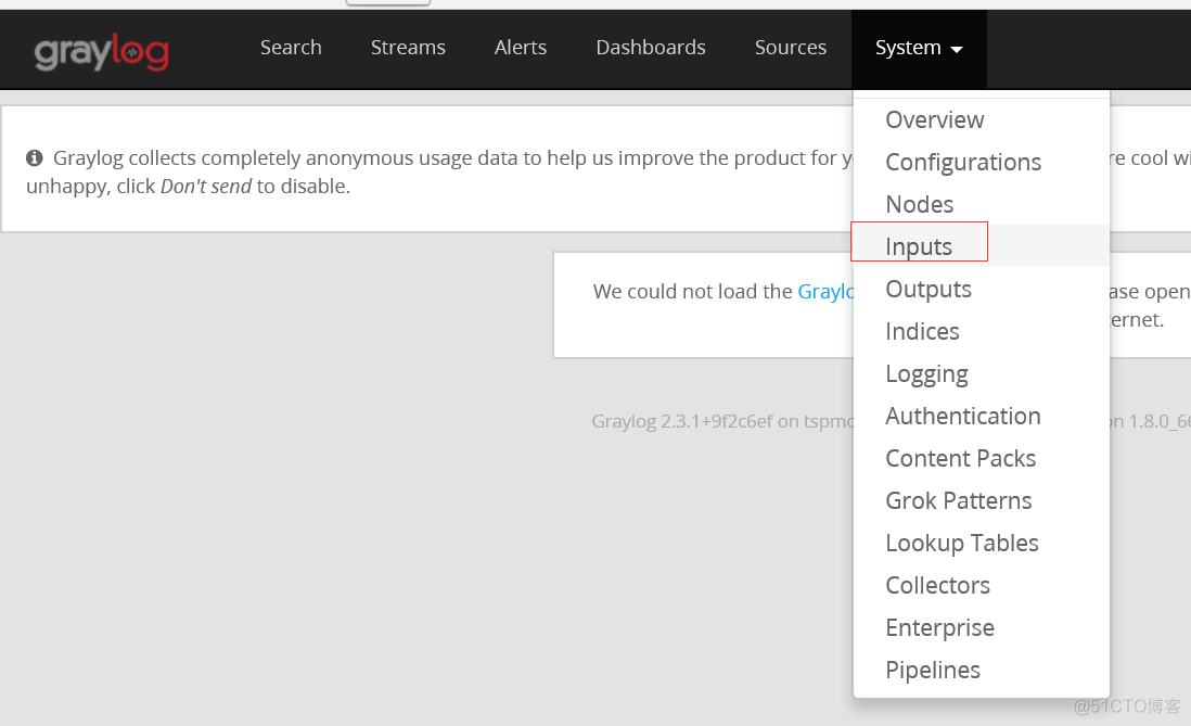 graylog报错System information is currently unavailable graylog配置_nginx_13