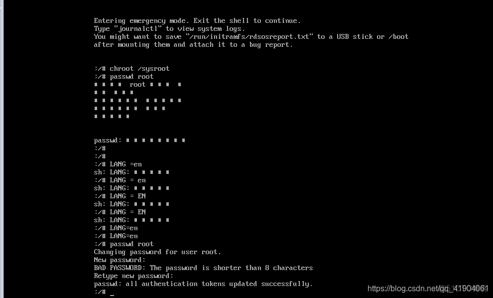 centos7重置root密码命令 centos7重置root密码后无法登陆_单用户模式_12