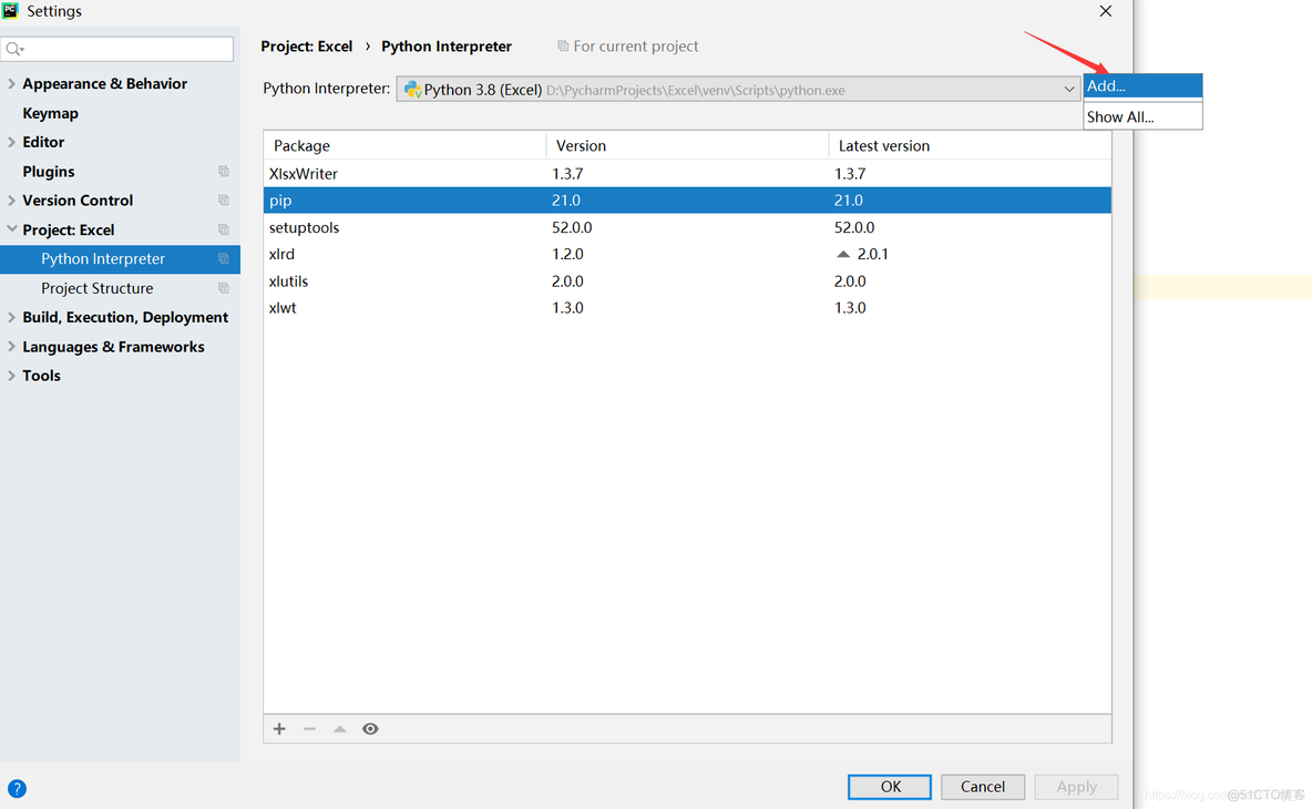 pycharm如何从requirements安装模块 pycharm中怎么安装模块_excel_04