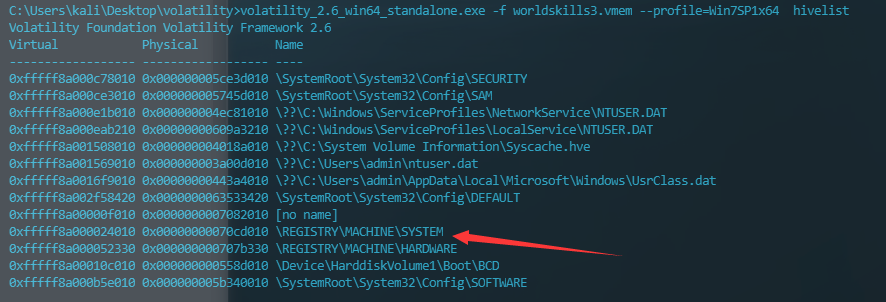 CTF取证内存镜像 内存镜像分析_hive_03