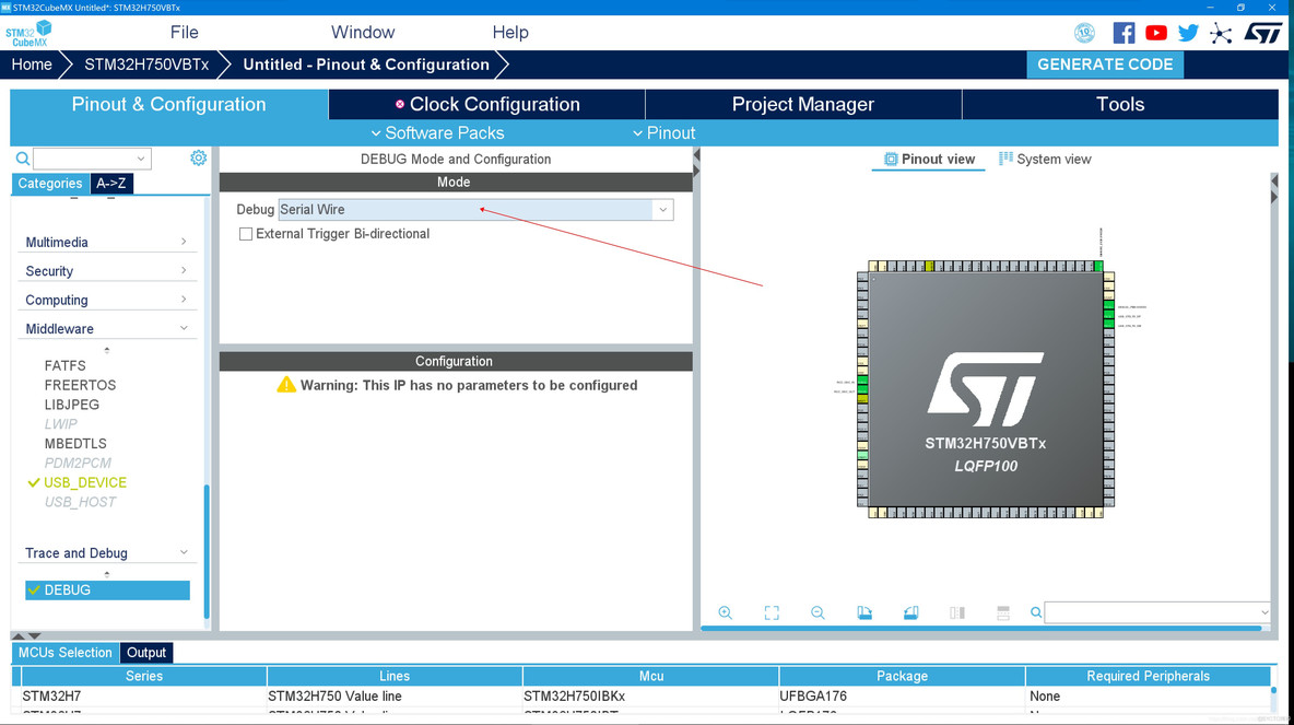 stm32cubeMX STM32H7配置USB U盘 stm32带usb_stm32_04