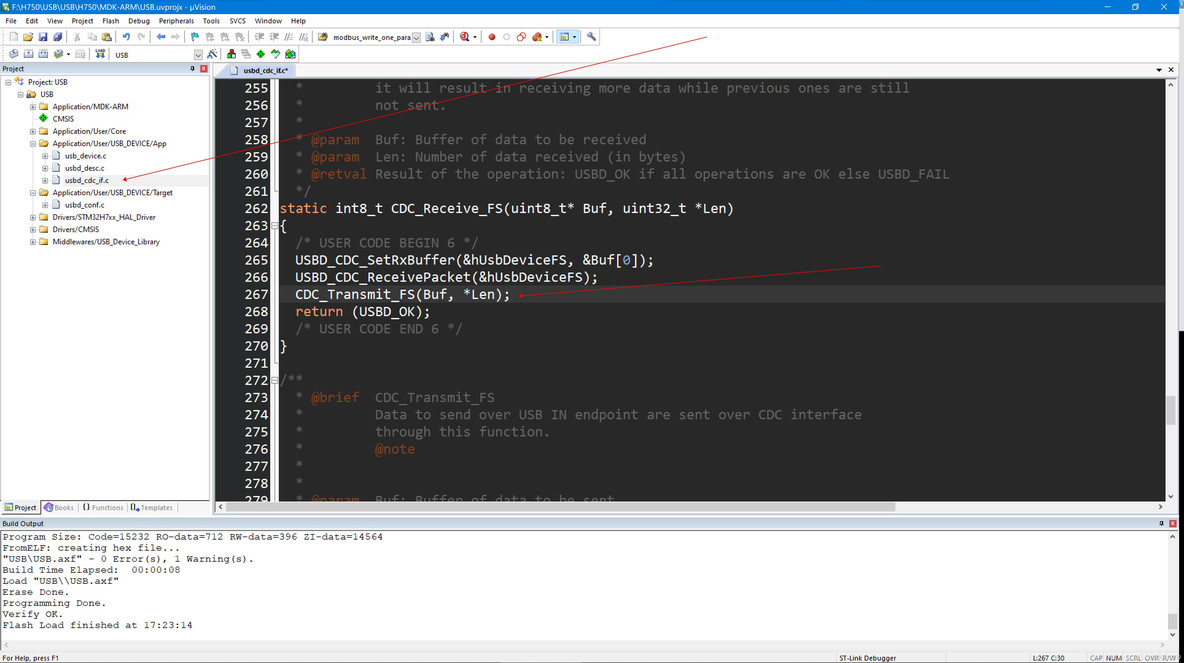 stm32cubeMX STM32H7配置USB U盘 stm32带usb_单片机_10