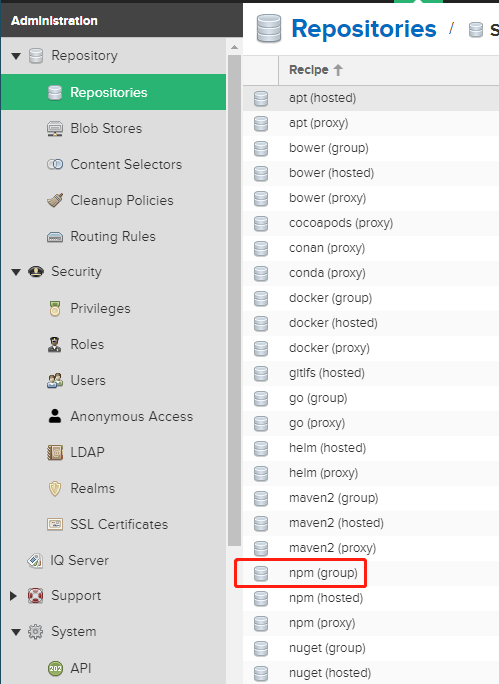 nexus 本地仓库应用pip nexus搭建npm私有仓库_前端_09