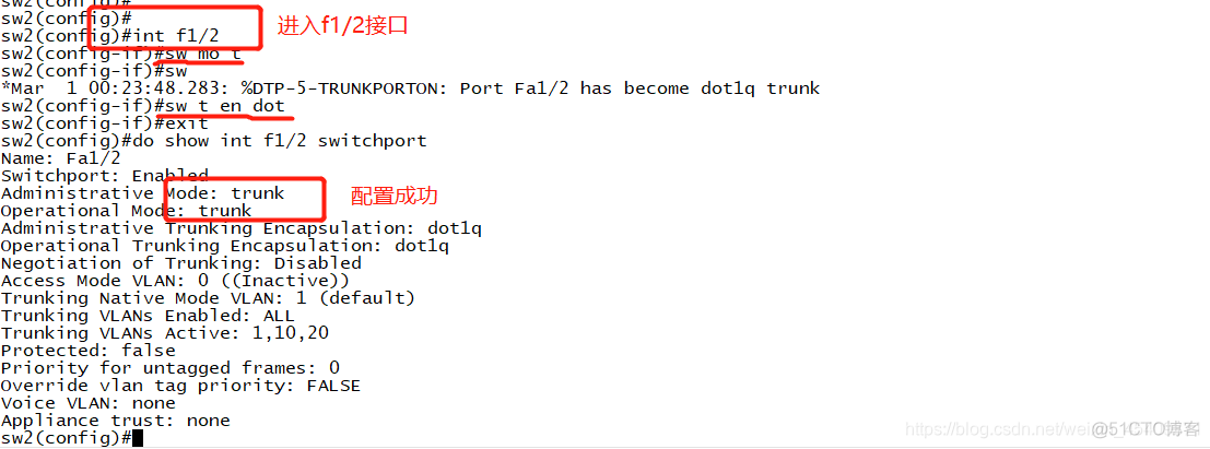 两台交换机 做trunk vlanif 两个交换机连接trunk_链路_06