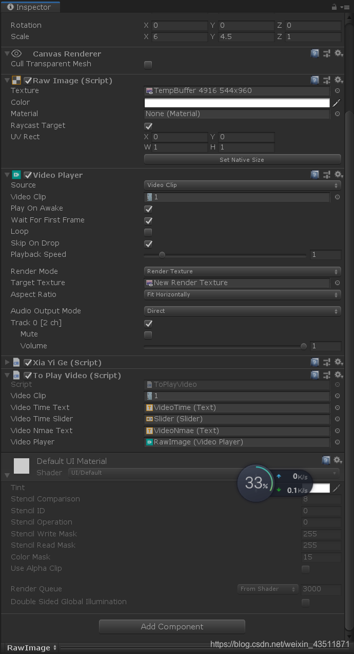 unity 播放rtsp视频流插件 unity做视频播放器_ide_03