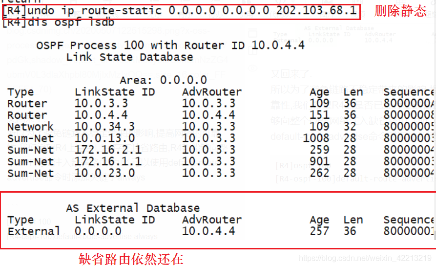 OSPF 进程下下 发缺省路由 ospf引入缺省路由_缺省路由_11