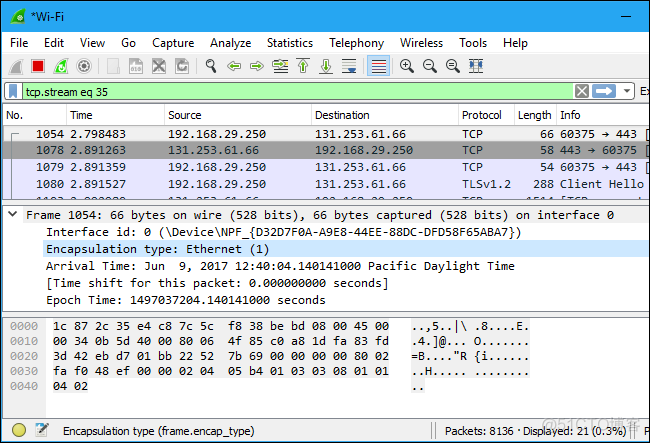 Wireshark模糊搜索IP wireshark搜索数据包内容_linux_11