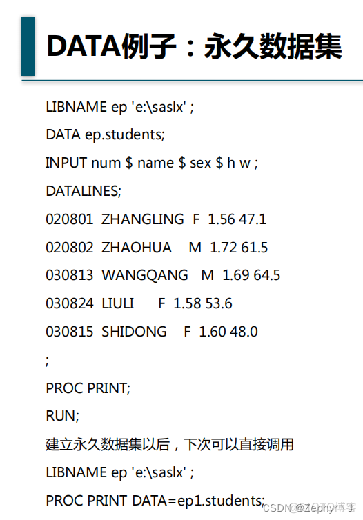 SAS 中的DATALINES sas data input_读取数据_06