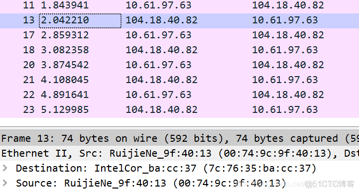 怎么通过wireshark抓包分析MAC帧结构 wireshark抓包mac地址_wireshark_11