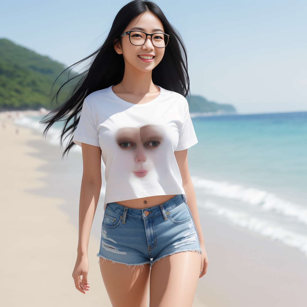 AI 绘画用 Stable Diffusion 图生图局部重绘功能给美女换装（这是我能看的嘛）_stable diffusion_03