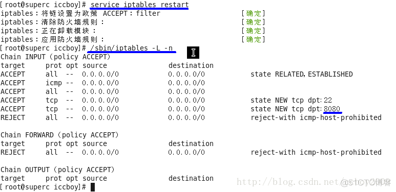 iptables 关闭开放端口 iptables永久关闭端口_命令行