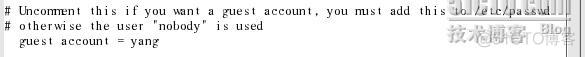 samba 免密码登录 samba设置账号密码_配置文件