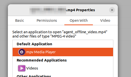 Ubuntu 无法播放MP4_右键