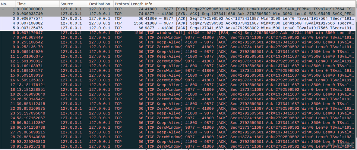 reassembled tcp segments 多了个 0字节 tcp出现大量zerowindow_linux