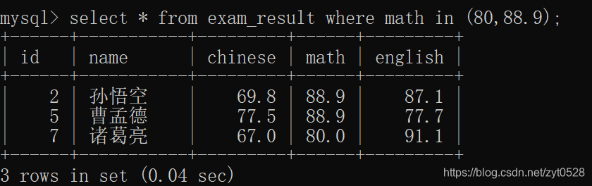 mysql数据库排查sop mysql数据库查询操作_表名_21