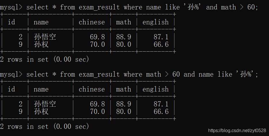 mysql数据库排查sop mysql数据库查询操作_表名_29