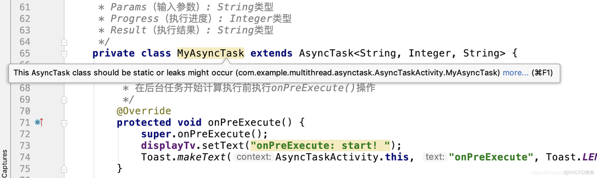 android AsyncTask 出现卡死 android asynctask内存泄漏_AsyncTask 防止内存泄露例子_03